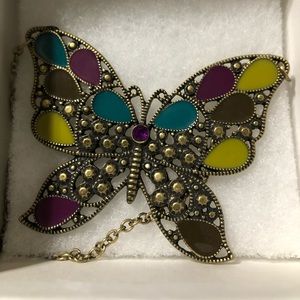 Metal butterfly necklace